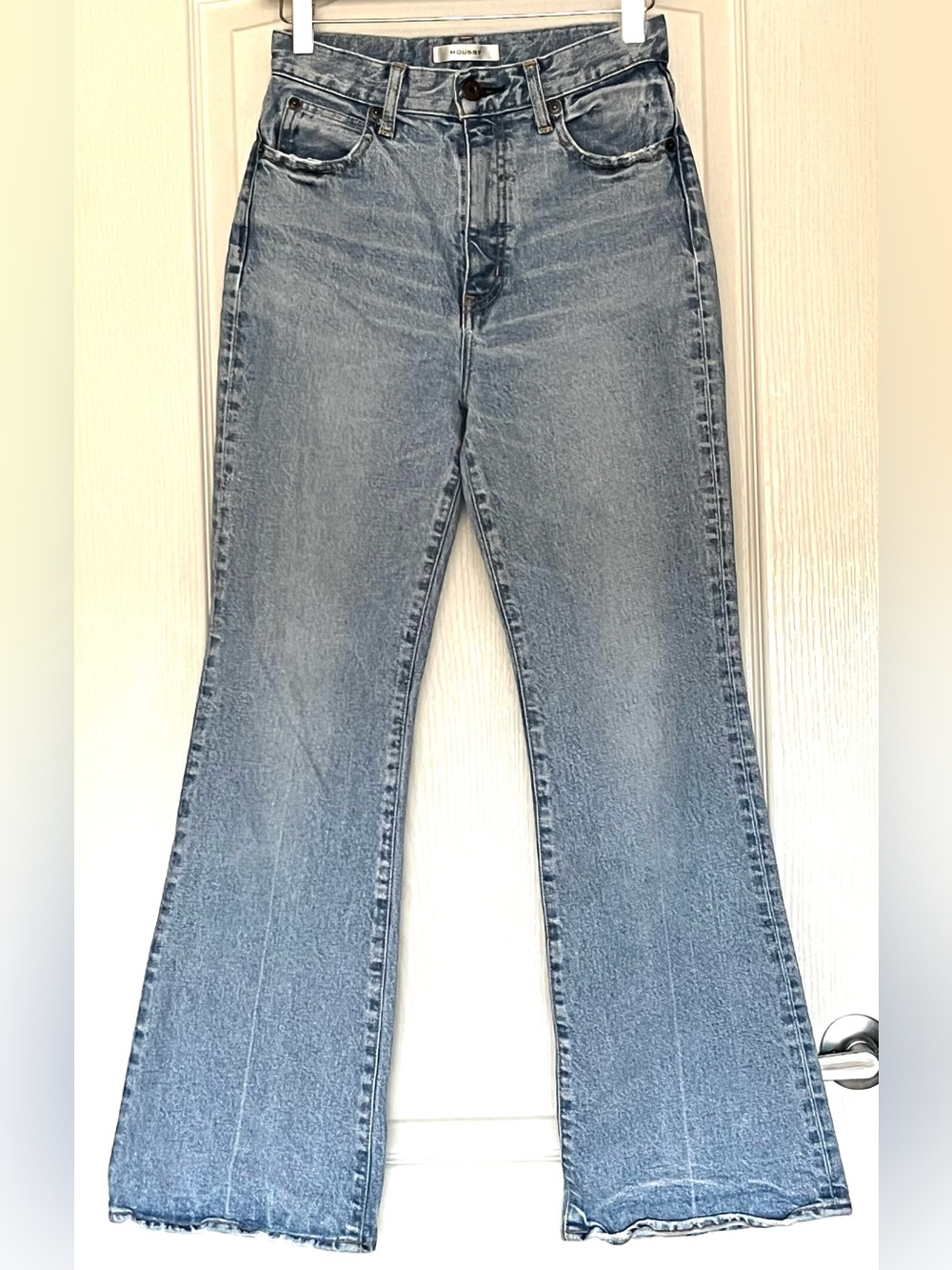MOUSSY VINTAGE MVS Flare Jeans‎ Light Wash Denim 26 010DSA12 Made In Japan